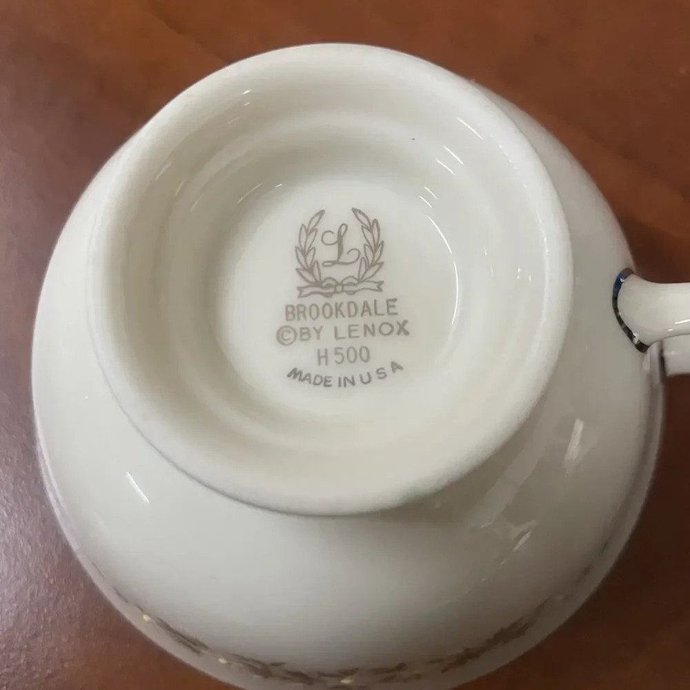 Vtg Dish Set Of 8 Pieces Brookdale By Lenox H500